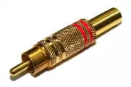  Cable Audio Video Connector [RCA(M) Plug Metal Gold]
