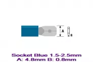    Socket Blue 1.5-2.5mm A:4.8mm B:0.8mm .10