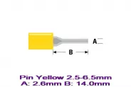    Pin Yellow 2.5-6.5mm A:2.6mm B:14.0mm .10