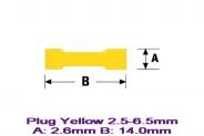    Plug Yellow 2.5-6.5mm A:2.6mm B:14.0mm .10