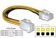  Cable 1x 4Pin ATX/P4 (F) to 8Pin EPS (M) 20cm (Power to CPU)