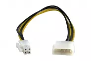 Cable 1x 4Pin Molex (M) to 4Pin ATX (M) 15cm (Power to MB ATX)