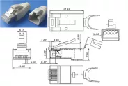   LAN RJ45 FTP Connector 8P8C (cat. 6, 6A, 7 shield 22-23AWG)