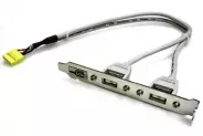  Cable Bracket 2 Port USB2.0 A Female to 10 Pin IDC Header