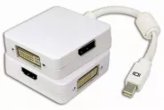  mini DisplayPort to DVI Cable Adapter [mini DP(M) to HDMI,DP,DVI(F)]