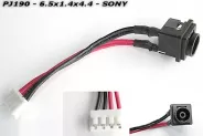  DC Power Jack PJ190 6.5x1.4x4.4mm w/cable 7 (SONY)