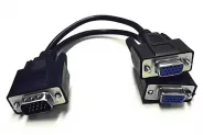  VGA Cable Splitter Y-cable [DM15(M) to 2 DB15(F) 0.2m]