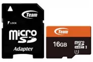   SDHC  16GB Flash Card (TEAM micro 1xAdapter UHS-I Class 10)