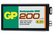  8.4V PP3 NiMH battery 200mAh (GP 47.5x25.5x16.5)