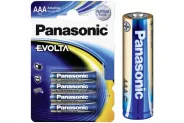  1.5V R03 size AAA battery Alkaline (Panasonic Evolta) .8  1