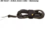   DC CORD 3.0x1.1mm 2-pin 1.8m 9mm (Acer)