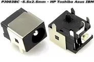  DC Power Jack PJ003BC 5.5x2.5mm (HP Compaq Toshiba Asus LG IBM)