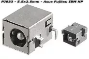  DC Power Jack PJ033 5.5x2.5mm (Asus Fujitsu IBM HP Compaq)