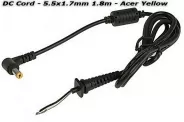   DC CORD 5.5x1.7mm 2-pin 1.8m (Acer) Quality