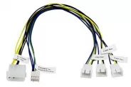 ����� Cable Molex 4pin male to 3fan +4pin female (Akasa AK-CB002)