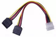 ����� Cable Molex 4pin male to 2xSATA power 15cm (SATA power cable)