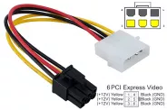 ����� Cable 1x 4Pin Molex (M) to 6Pin PCI-E (M) 15cm (Power to VGA)