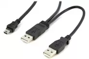  2*USB 2.0 A to USB mini 1.0m (Y-Cable)