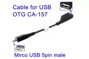  USB micro OTG adapter 14cm Black (Cable USB A/F to micro-A)