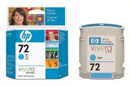  HP 72 Cyan InkJet Cartridge 160 pages 69ml (C9398A)