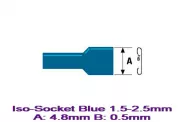    Iso-Socket Blue 1.5-2.5mm A:4.8 B:0.5mm .10