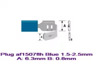 �������� ������� ������ Plug af1507flh Blue 1.5-2.5 A:6.3 B:0.8mm ��.10��