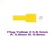    Plug Yellow 2.5-6.5mm A:5.0mm B:0.8mm .10