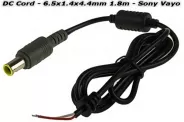   DC CORD 6.5x1.4x4.4mm 2-pin 1.8m (SONY VAIO) Quality