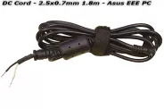   DC CORD 2.5x0.7mm 2-pin 1.2m (Asus EEE PC)