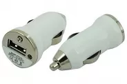  Car Charger 12-24V to 5.0V 1.0A 5.0W USB White Black (no Brand)