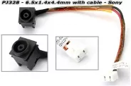  DC Power Jack PJ328 6.5x1.4x4.4mm w/cable 14 (Sony Vaio)