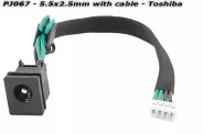  DC Power Jack PJ067 5.5x2.5mm w/cable 15 (Toshiba)