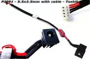  DC Power Jack PJ091 5.5x2.5mm w/cable 17 (Toshiba)