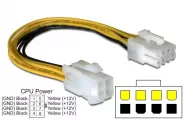 ����� Cable 1x 4Pin ATX/P4 (F) to 8Pin EPS (M) 20cm (Power to CPU)