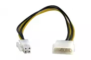 ����� Cable 1x 4Pin Molex (M) to 4Pin ATX (M) 15cm (Power to MB ATX)