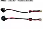  DC Power Jack PJ112 5.5x2.5mm w/cable 12 (Toshiba Satellite)