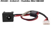  DC Power Jack PJ135 5.5x2.5mm w/cable 15 (Toshiba Mini NB100)