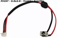  DC Power Jack PJ157 5.5x2.5mm w/cable 21 (Toshiba Satellite)