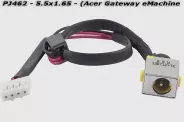  DC Power Jack PJ462 5.5x1.65mm w/cable 16 (Acer eMachines)