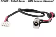  DC Power Jack PJ485 5.5x2.5mm w/cable 23 (IBM Lenovo Ideapad)