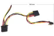 ����� Cable 2 x 4Pin Molex (M) + FDD Connector 50cm (ATX PSU Connector)