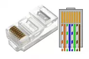   LAN RJ45 UTP Connector 8P8C (TA1003 no shield) . 100