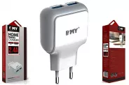   Smartphone 220V to 5.0V 2.4A 12W  2xUSB Out (EMY MY-220)
