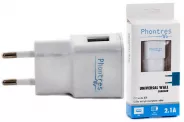   Smartphone 220V to 5.0V 2.1A 10W  USB (Phontres SPUH-06 2A)