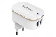   Smartphone 220V to 5V 3.1 15W 2xUSB (DeTech DE-15)