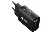   Smartphone 220V QC3.0 18W USB Black (MAKKI- QC18W-BK)