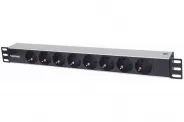  19" 1U  8x220V  LED  black (Intellinet 714037)