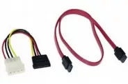 ����� Cable SATA Data + SATA Power L-Type Red (SATA kit cable)