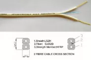 ����� ������� Fiber cable 2x2F G652D FTTH 2xFRP LSZH Sheath